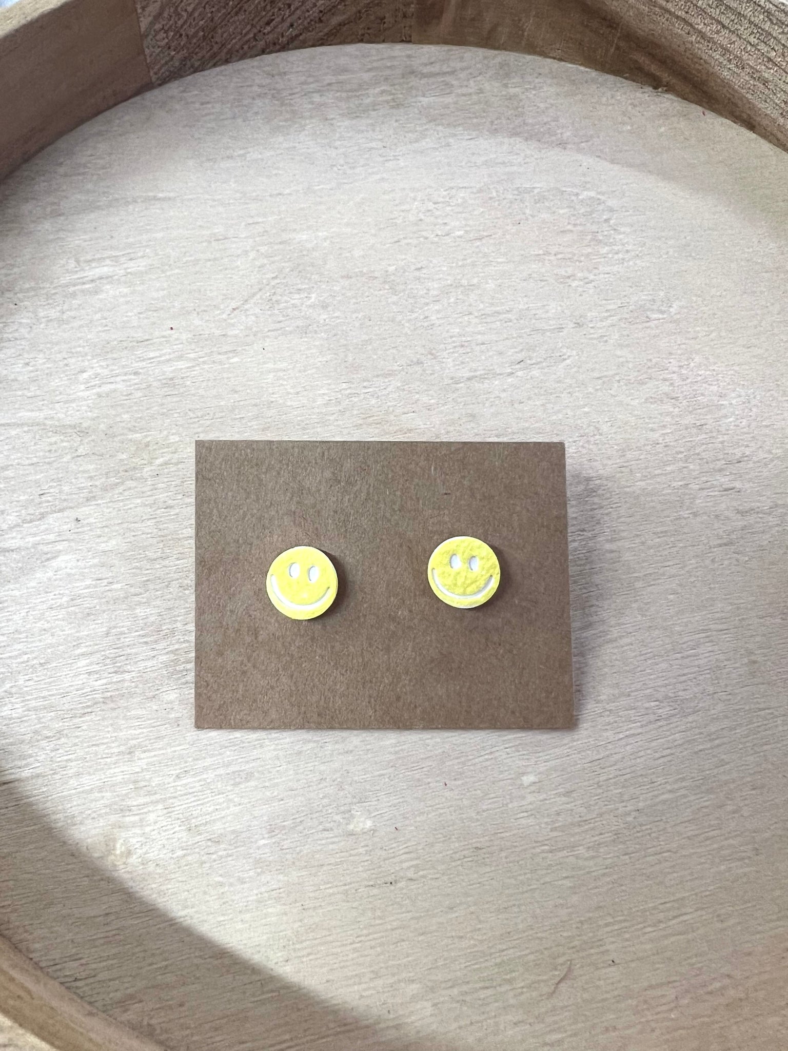 Yellow Smiley Stud