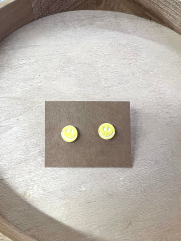 Yellow Smiley Stud